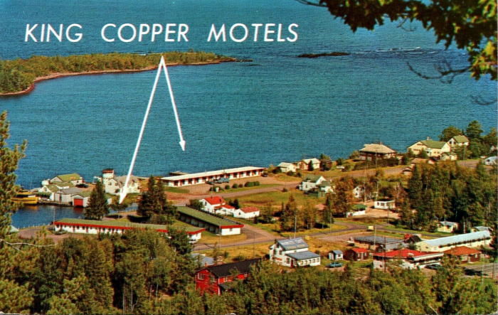 King Copper Motels - Vintage Postcard